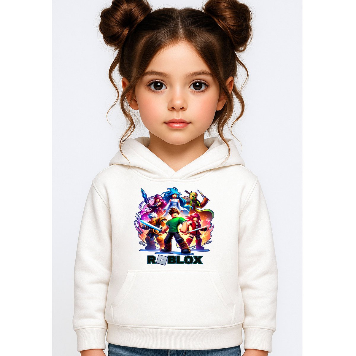BLUZA DZIECIĘCA Z KAPTUREM ROBLOX 122-128 DLA DZIECKA PREZENT