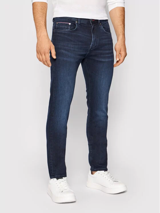 TOMMY HILFIGER Jeansy Core Bleecker MW0MW15593 Granatowy Slim Fit