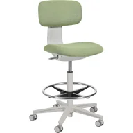 Fotele i krzesła biurowe - Fotel Obrotowy Biurowy Tapicerowany Robin Szary z Podnóżkiem Unique - miniaturka - grafika 1