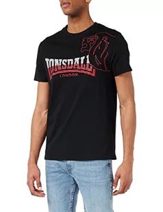 Lonsdale koszulka męska melplash, czarny/czerwony/biały, 3XL - Koszulki męskie - miniaturka - grafika 1
