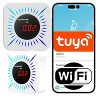Rejestratory do monitoringu - Czujnik CO CZADU gazu z syreną alarmową WIFI Tuya Smart life - miniaturka - grafika 1