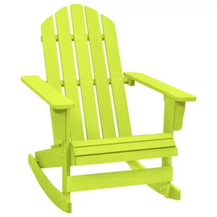 vidaXL Ogrodowy fotel bujany Adirondack, lite drewno jodłowe, zielone! 315886 - Fotele i krzesła ogrodowe - miniaturka - grafika 1