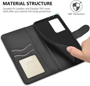 Etui Pokrowiec z Klapką do Samsung Galaxy S21 Plus 5G czarny - Etui i futerały do telefonów - miniaturka - grafika 3