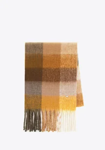 Damski szalik w wielokolorową kratkę beżowo - brązowy - Apaszki i szaliki damskie Damski szalik w wielokolorową kratkę beżowo - brązowy - Apaszki i szaliki damskie - miniaturka - grafika 1