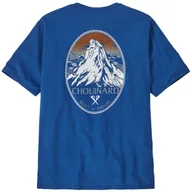Koszulki sportowe męskie - Koszulka męska Patagonia M's Chouinard Crest Pocket Responsibili-Tee Rozmiar: XL / Kolor: niebieski - miniaturka - grafika 1