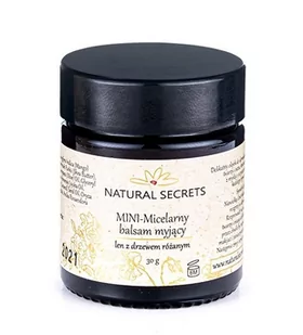 Natural secrets Natural Secrets Micelarny Balsam Myjący Mini  Len z Drzewem Różanym 30g D205-55557 - Płyny micelarne - miniaturka - grafika 1
