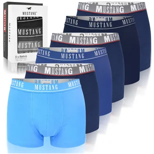 Mustang Bokserki Męskie Bawełniane 6 sztuk BM456 Rozmiar XL - Majtki męskie - miniaturka - grafika 1