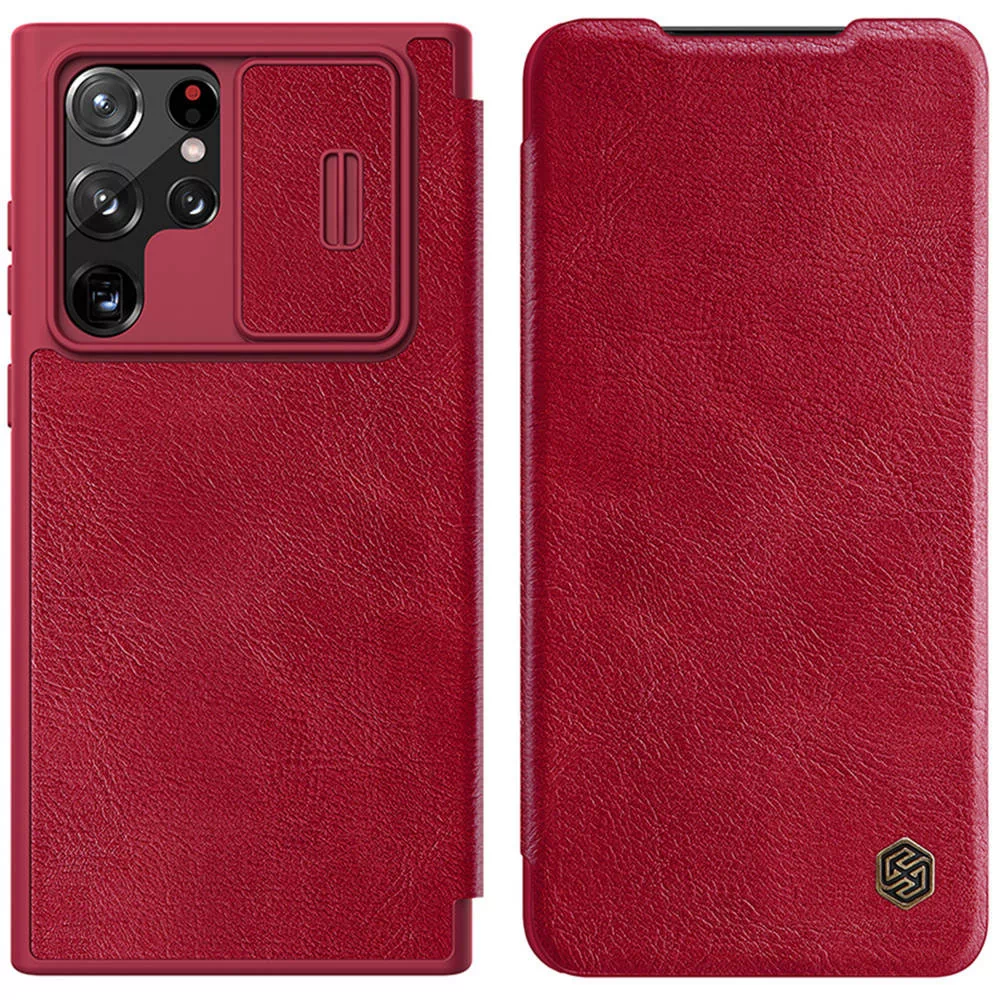 Nillkin Etui QIN Pro do Samsung Galaxy S22 Ultra (Czerwone) NILETQINPS22U.RED