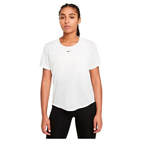 Nike Damska koszulka W Nk One Df Ss Std Top T-Shirt, biały/czarny, XXL
