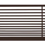 Ogrodzenia - Polbram Brama przesuwna Bali II 4x1,5 m lewa brązowa automat - miniaturka - grafika 1