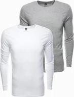 Koszulki męskie - Ombre Zestaw longsleeve męski z długim rękawem - mix 2-pak V1 Z43 L - miniaturka - grafika 1