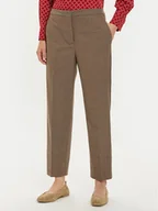 Spodnie damskie - Tommy Hilfiger Chinosy WW0WW42951 Brązowy Straight Fit - miniaturka - grafika 1