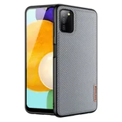 Etui i futerały do telefonów - Dux Ducis Fino etui pokrowiec pokryty nylonowym materiałem Samsung Galaxy A03s szary - miniaturka - grafika 1