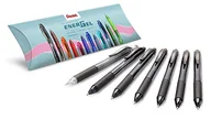 Długopisy - Pentel BL107-AO EnerGel Liquid długopis żelowy + ołówek automatyczny PL105-AX EnerGize X - zestaw składa się z 6 sztuk długopisów żelowych, czarny + 1 ołówek mechaniczny 0,5 mm/HB - miniaturka - grafika 1