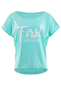 WINSHAPE T-shirt damski, miętowo-biały, M - Koszulki i topy damskie - miniaturka - grafika 1