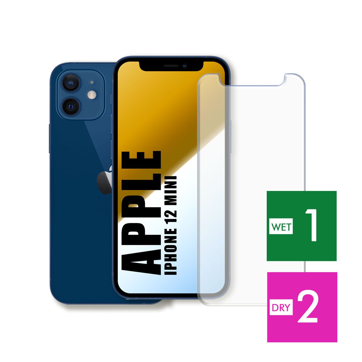 WZMOCNIONE SZKŁO DO APPLE IPHONE 12 MINI SZYBKA HARTOWANE 9H JAKOŚĆ