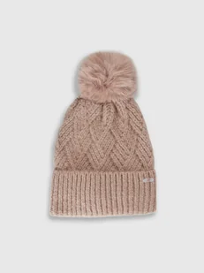 4F Czapka zimowa z pomponem dziewczęca - beżowa Uniwersalny - Czapki dla dzieci 4F Czapka zimowa z pomponem dziewczęca - beżowa Uniwersalny - Czapki dla dzieci - miniaturka - grafika 1