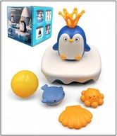 Zabawki do kąpieli - ZABAWKA DO KĄPIELI FONTANNA WODNA ZABAWKA DO WANNY DLA DZIECKA PINGWINEK - miniaturka - grafika 1