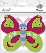 Dekoratorstwo - Dekoracje filcowe Motyl 3D różowy Titanum - miniaturka - grafika 1