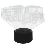 Lampy stojące - Dziecięca LAMPKA Nocna LED Wóz Strażacki RGB + pilot ZD98A - miniaturka - grafika 1