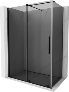 Mexen Velar kabina prysznicowa rozsuwana 160 x 85 cm, grafit, czarna - 871-160-085-41-70 - Kabiny prysznicowe - miniaturka - grafika 1
