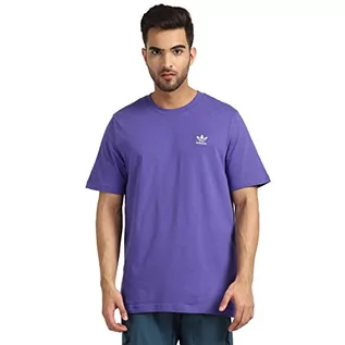 Koszulki męskie - adidas Męski T-shirt Essential Tee, fioletowy, średni - grafika 1