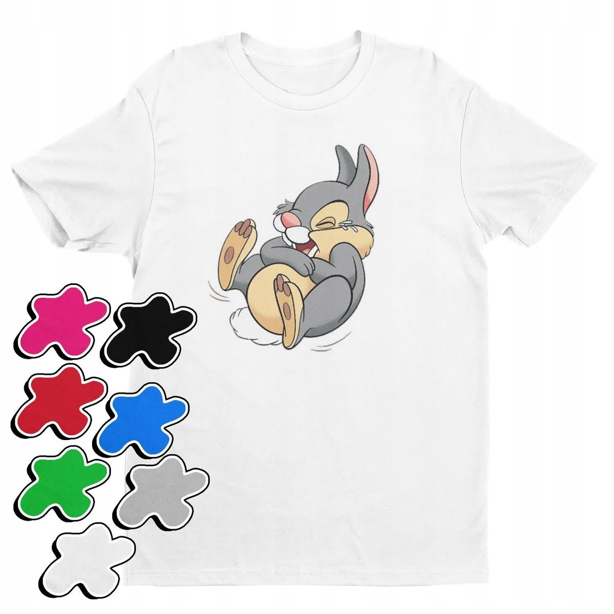 Koszulka T-Shirt Dziecięca Z Nadrukiem Bambi Tuptuś Dziewczynki -M 134-140