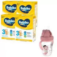 Mleko modyfikowane - Bebiko Junior 3 Odżywcza formuła na bazie mleka dla dzieci powyżej 1. roku życia + Canpol Babies Kubek niekapek z rurką i odważnikiem czerwony Bonjour Paris 270 ml GRATIS 4 x 600 g - miniaturka - grafika 1