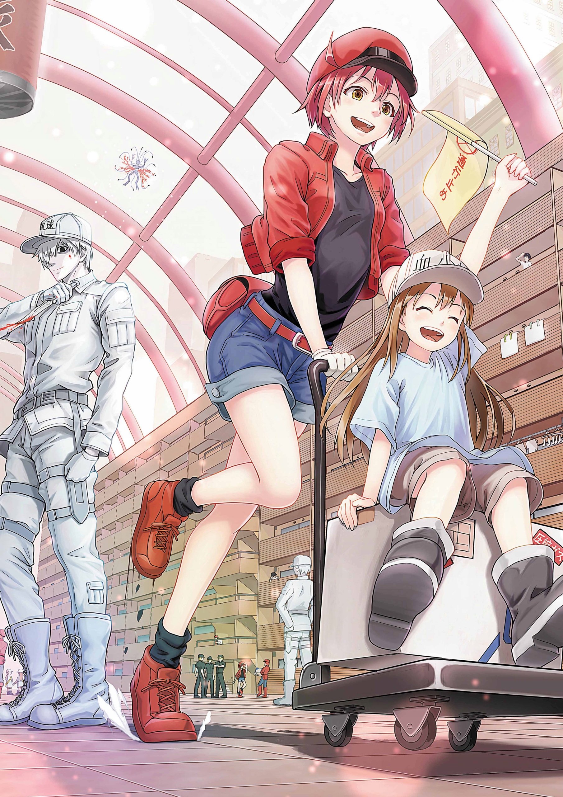 Plakat A3 anime manga Cells at work Hataraku saibo
