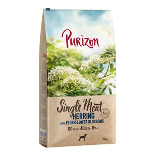 Purizon Single Meat, śledź z kwiatami czarnego bzu - 12 kg - Sucha karma dla psów - miniaturka - grafika 1