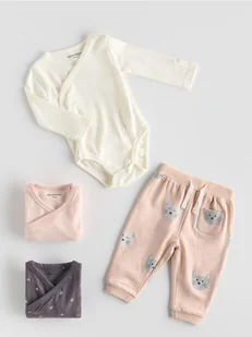 Reserved - Bawełniane body 3 pack - ciemnoszary - Komplety dla niemowląt - miniaturka - grafika 1