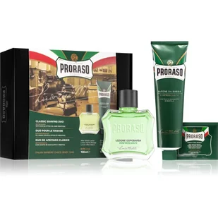 PRORASO Green Classic Shaving Duo zestaw Woda po goleniu Green 100 ml + Krem do golenia 150 ml dla mężczyzn - Wody po goleniu - miniaturka - grafika 1