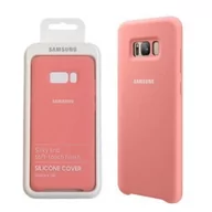 Etui i futerały do telefonów - Oryginalne etui Samsung SILICONE Cover do Galaxy S8+ G955 Różowe - miniaturka - grafika 1