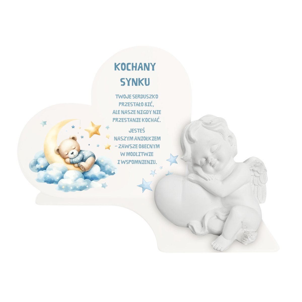 Aniołek Znicz Dla Dziecka Na Grób Cmentarz Wszystkich Świętych Figurka LED