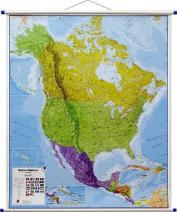 Ameryka północna mapa ścienna 1:7 000 000 Maps International - Atlasy i mapy - miniaturka - grafika 1