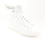 Trampki damskie - Wysokie trampki damskie News 24SP26-7328 biały - miniaturka - grafika 1