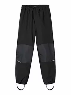 Spodnie i spodenki dla chłopców - NAME IT Nknalfa Pant Solid Noos chłopięce spodnie przeciwdeszczowe, czarny, 92 - grafika 1