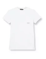 Koszulki męskie - Emporio Armani Męski T-shirt z logo Crew Neck Shiny, biały, M - miniaturka - grafika 1
