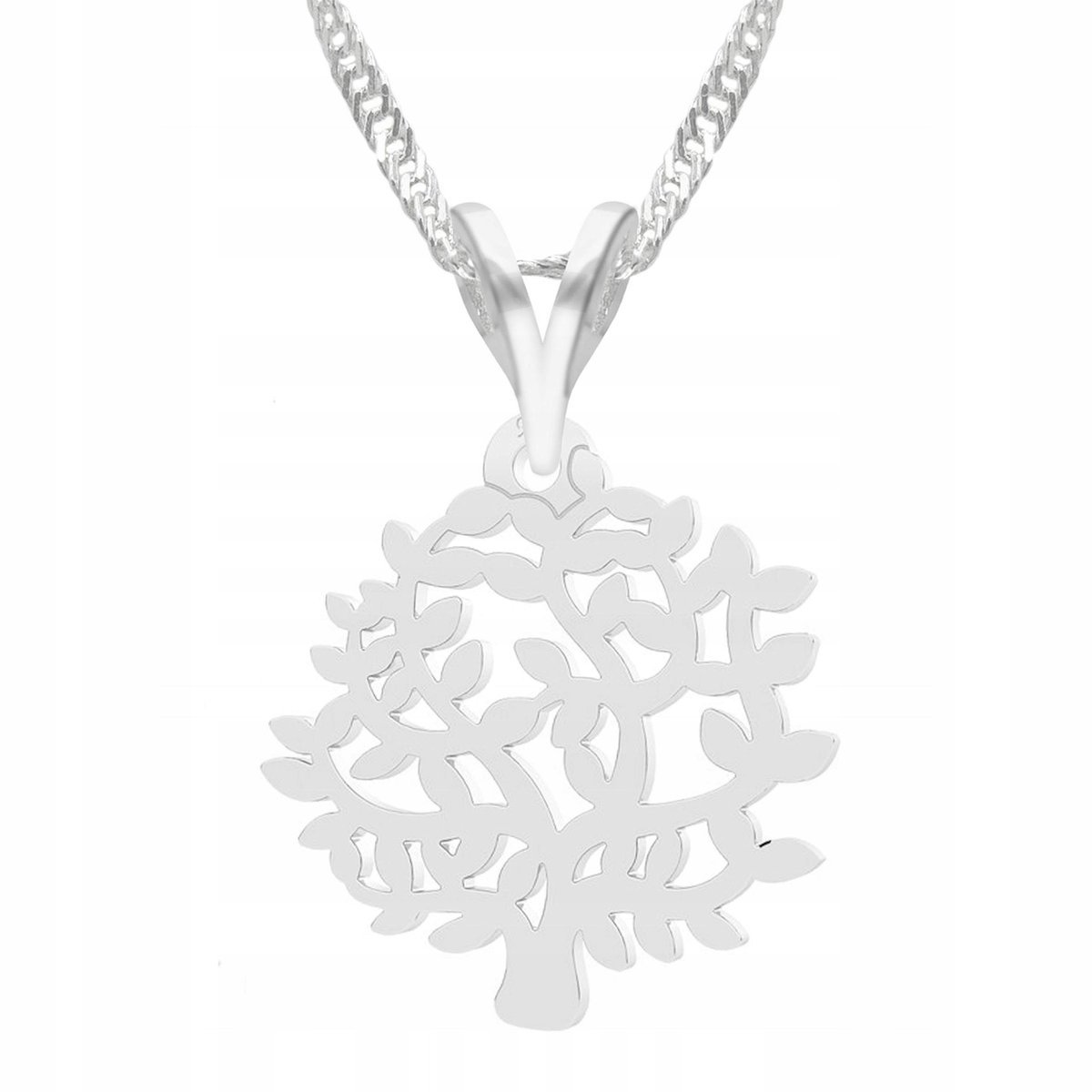 Naszyjnik Srebrny z Drzewem Ażurowym Drzewko Ażurowe Drzewo SREBRO 925