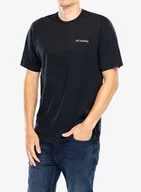 Koszulki i topy damskie - Koszulka bawełniana Columbia Rockaway River Graphic SS Tee - black/winding wonder - miniaturka - grafika 1