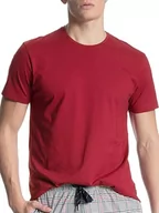 Koszulki męskie - CALIDA Męski t-shirt Remix Basic, rumba red, 52/54 PL - miniaturka - grafika 1