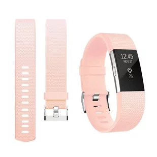 Opaska Pasek Bransoleta Smoothband Fitbit Charge 2 Pudrowa - Akcesoria do smartwatchy - miniaturka - grafika 1