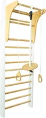 Wyposażenie sportowe i gimnastyczne - Interplastic Drabinka Gimnastyczna Leon 220 x 80 cm biała + drążek + huśtawka + uchwyty - miniaturka - grafika 1