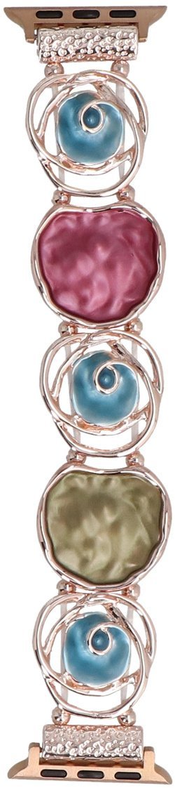 GlacierX bransoleta do smartwatcha Gleam Bud Stretch Bracelet Pastel Reef do Apple Watch 38/40/41mm Złoto-Kolorowa