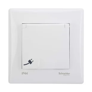 Schneider Gniazdo pojedyncze 2P + Z SEDNA biały - Wyłączniki światła i elektryczne - miniaturka - grafika 1