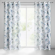 Firany - Firana AIDA 140 x 250 cm przelotki biało-niebieski - miniaturka - grafika 1