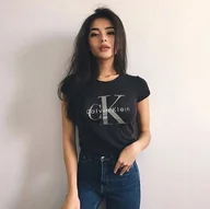 Koszulki i topy damskie - Koszulka Damska T-shirt Calvin Klein CK DLA KOBIETY, prezent S - miniaturka - grafika 1