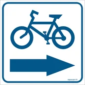 Systemy ekspozycyjne i znaki informacyjne - RA119 KIERUNEK ŚCIEŻKI ROWEROWEJ 1, PN - PŁYTA PCV 1MM; (300X300MM) - miniaturka - grafika 1