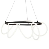 Lampy sufitowe - Czarna obręcz z ozdobnym ledem, do salonu 20006PL-BK z serii BALBO - miniaturka - grafika 1