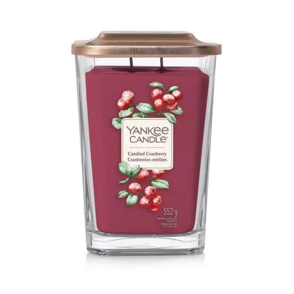 Yankee Candle Duża Kwadratowa Świeca Z Dwoma Knotami Candied Cranberry 1631379E